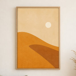 Dune Shadow Gouache Boho Art Poster