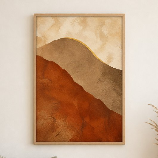 Dune-Sweep-Gouache-Boho-Kunstposter Poster
