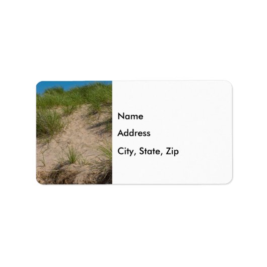 Düne von Seeziegen Adressaufkleber (Vorne)