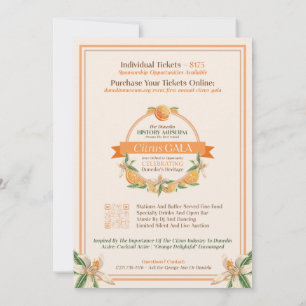 Dunedin History Museum 2025 Citrus Gala Einladung