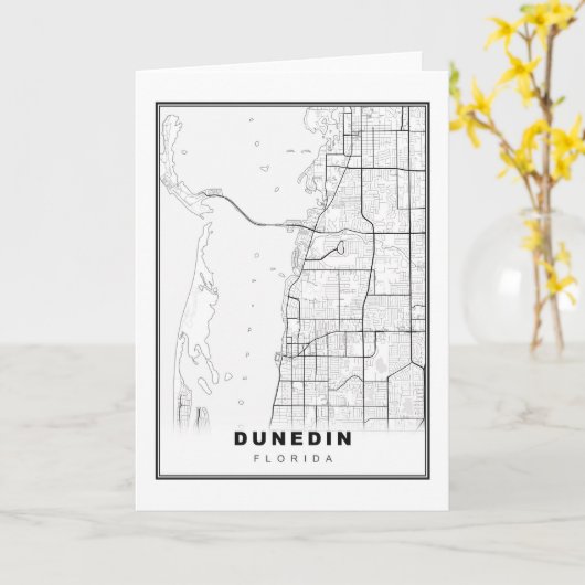 Dunedin Map Karte (Gelbe Blume)