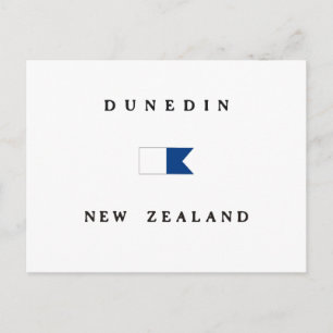 Dunedin New Zealand Alpha Dive Flag Postkarte