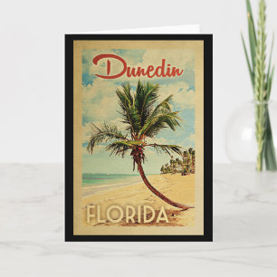 Dunedin Palme Vintage Reise Karte