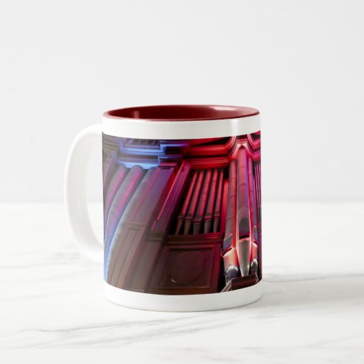 Dunedin-Rathaus-Rohrorgan-Tasse Zweifarbige Tasse (Vorderseite Links)