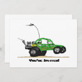 Dünen-Buggy-Party Einladungen (Vorne/Hinten)