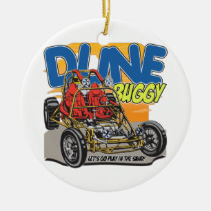 Dünen-Buggy-Spiel im Sand Keramikornament