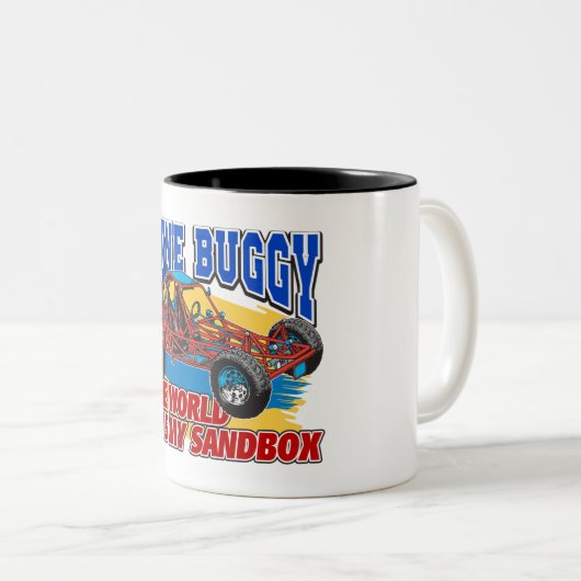Dünen-BuggySandbox Zweifarbige Tasse (VorderseiteRechts)