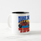 Dünen-BuggySandbox Zweifarbige Tasse (Vorderseite Links)