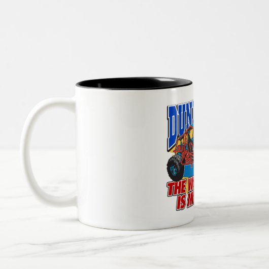 Dünen-BuggySandbox Zweifarbige Tasse (Links)