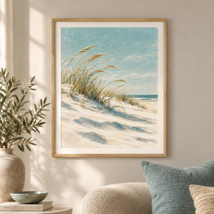 Dünen-Gras-Band-Kunstprint Poster
