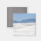 Dünen mit Bergsicht Magnet (Vorderseite/Rückseite)