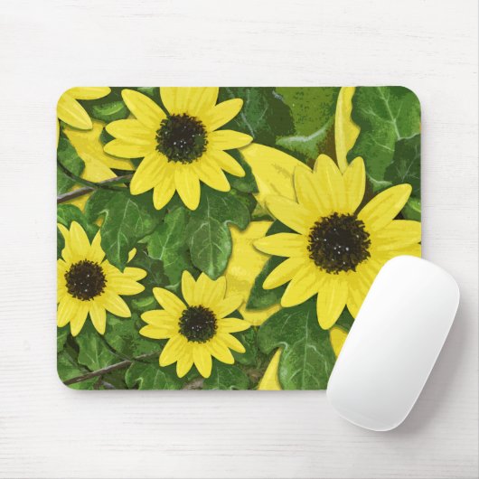 Dünen-Sonnenblume-Mausunterlage Mousepad (Mit Mouse)