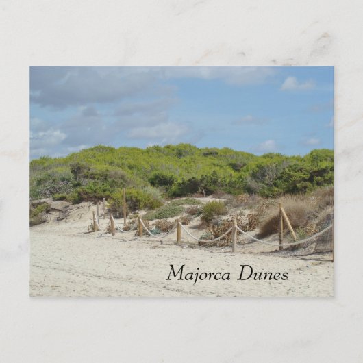 Dünen und Strand von Mallorca Postkarte (Vorderseite)