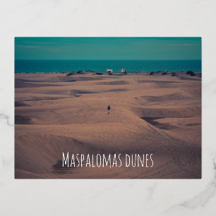 Dünen von Maspalomas, Kanarische Inseln Folien Feiertagspostkarte
