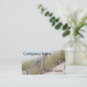 Dünengras und Strandzaun Visitenkarte (Stehend Vorderseite)