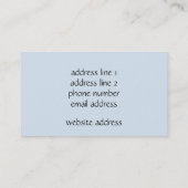 Dünengras und Strandzaun Visitenkarte (Rückseite)