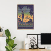 Dünenstrände - Vintage-Reiseposter Poster (Heimbüro)