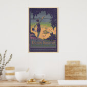 Dünenstrände - Vintage-Reiseposter Poster (Küche)
