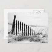 Dünenzaun im Schnee Postkarte (Vorne/Hinten)