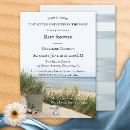 Dunes and Beach Nautical Baby Shower Einladung