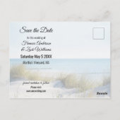 Dunes and Beach Save the Date Postcard Postkarte (Rückseite)