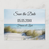Dunes and Beach Save the Date Postcard Postkarte (Vorderseite)