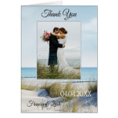 Dunes and Beach Wedding Foto Vielen Dank Note Card (Vorne)