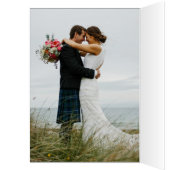Dunes and Beach Wedding Foto Vielen Dank Note Card (Innen (Links))