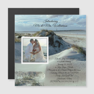 Dunes Foto Private Wedding Newlywed Empfang Magneteinladung