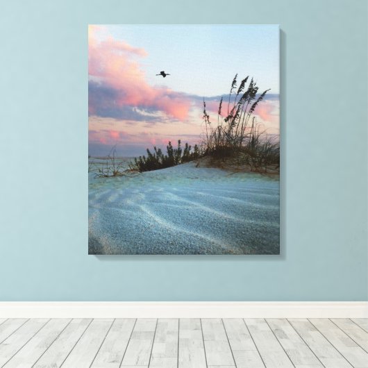 Dunes Sunset Leinwand Foto Print (Insitu (Holzboden))