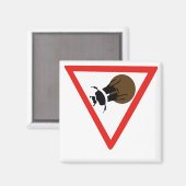 Dung Beetle Crossing, Handelszeichen, Südafrika Magnet (Vorderseite/Rückseite)