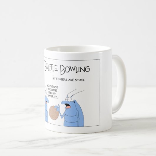 Dung Beetle geht Bowling Kaffeetasse (VorderseiteRechts)