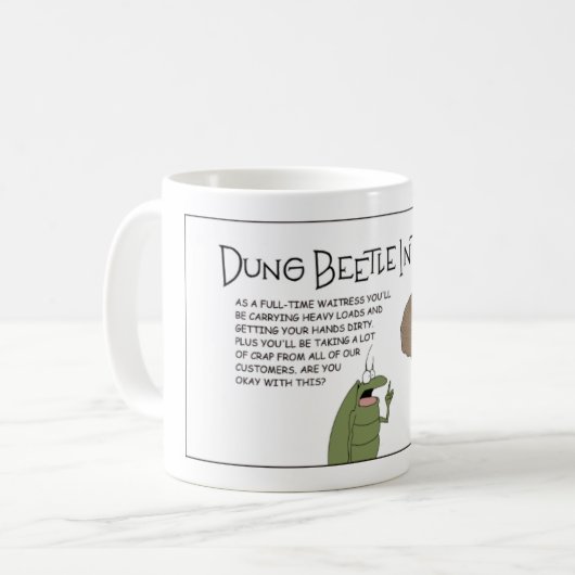 Dung Beetle Interview Kaffeetasse (Vorderseite Links)