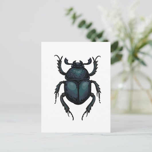 Dung Käfer Postkarte (Stehend Vorderseite)