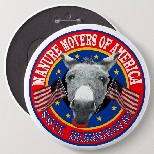 DÜNGEMITTEL-URHEBER VON AMERIKA-Button Button (Vorne & Hinten)