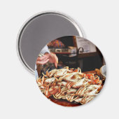 Dungeness Crab bei Fishermans Wharf in San Francis Magnet (Vorderseite/Rückseite)