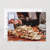 Dungeness Crab bei Fishermans Wharf in San Francis Postkarte (Vorne/Hinten)