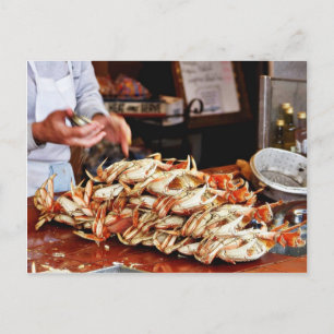 Dungeness Crab bei Fishermans Wharf in San Francis Postkarte