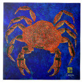 Dungeness Crab R - Large Keramik Tile Fliese (Vorderseite)