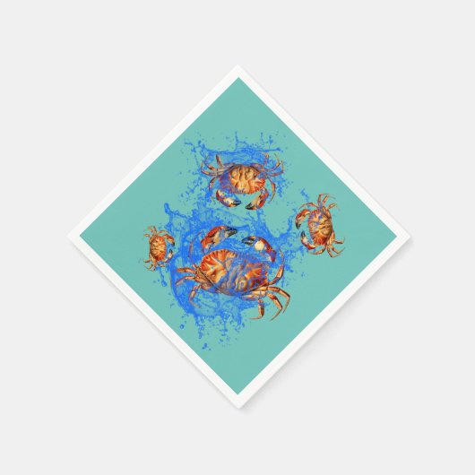 Dungeness Crabs Serviette (Ecke)