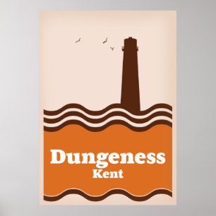 Dungeness Kent Vintage-Reiseposter Poster