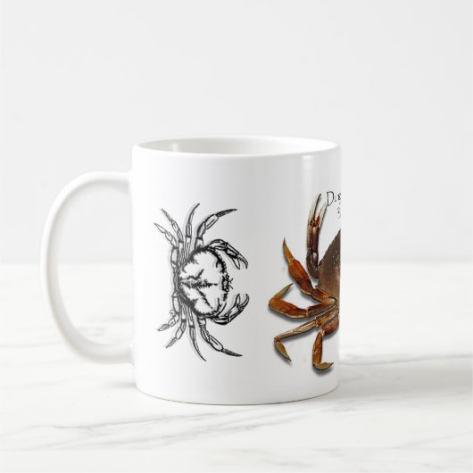 Dungeness wirklich, Krabbe 3D, Tasse Weiß der (Links)