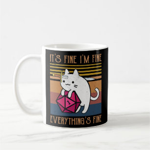 Dungeon Crawler Dragon Master Cat I'm Fine Kaffeetasse
