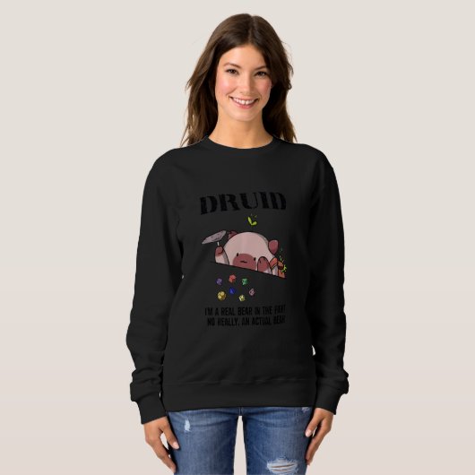 Dungeon Crawler Dragon Master Dm Gaming Cat Druid Sweatshirt (Vorne ganz)