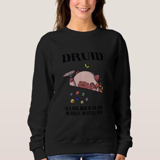 Dungeon Crawler Dragon Master Dm Gaming Cat Druid Sweatshirt (Vorderseite)