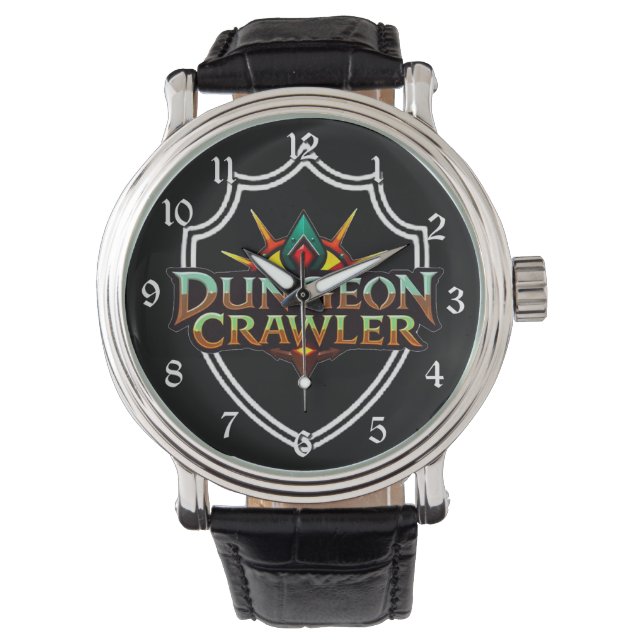 Dungeon Crawler Farb-Logo Armbanduhr (Vorderseite)