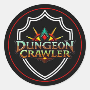 Dungeon Crawler Schildfarbe Runder Aufkleber