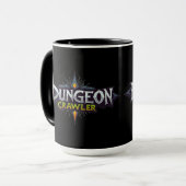 Dungeon Crawler Schwarz Tasse (Vorderseite Links)