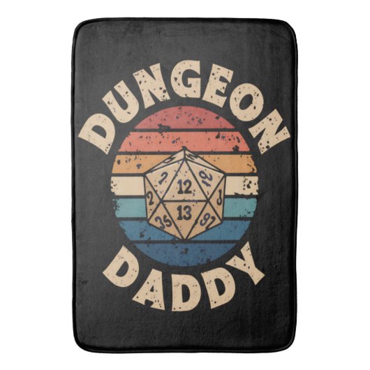 Dungeon Daddy Vatertag Badematte (Vorderseite Vertikal)
