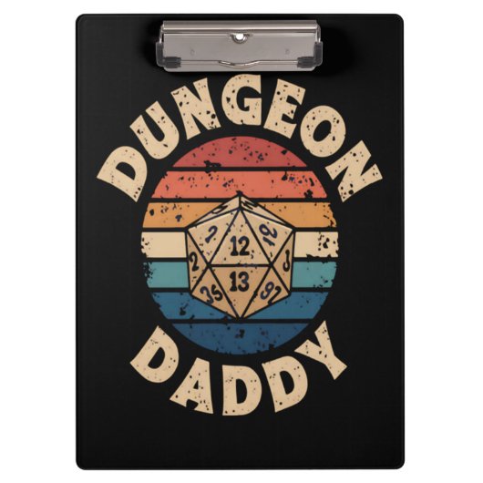Dungeon Daddy Vatertag Klemmbrett (Vorderseite)